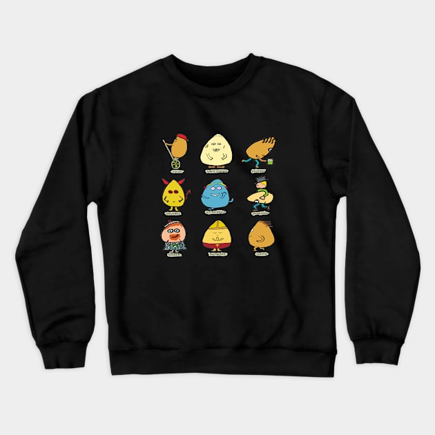 Funny Egg Puns Crewneck Sweatshirt by Mark Ewbie